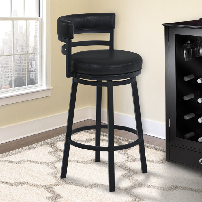 Wade Logan® Ashlamari Swivel Counter & Bar Stool with Metal Base and